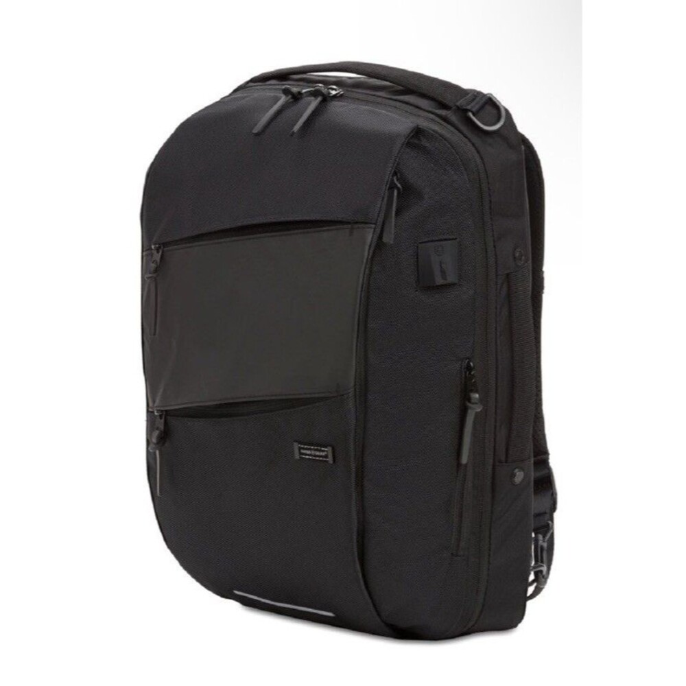 SWISSGEAR -19” Laptop Hybrid Backpack/Messenger Bag Black-USB Port Sling